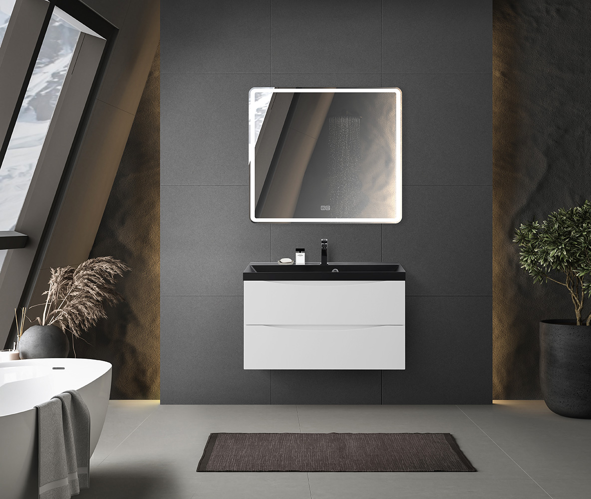 Modern,Bathroom,Interior,With,Concrete,Floor,,White,Oval,Bathtub,And