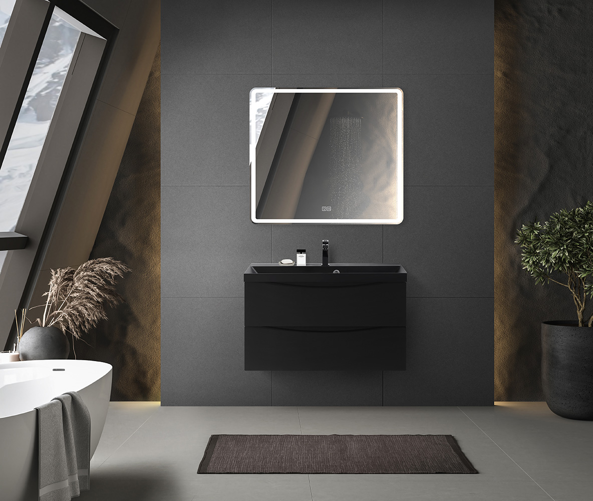 Modern,Bathroom,Interior,With,Concrete,Floor,,White,Oval,Bathtub,And