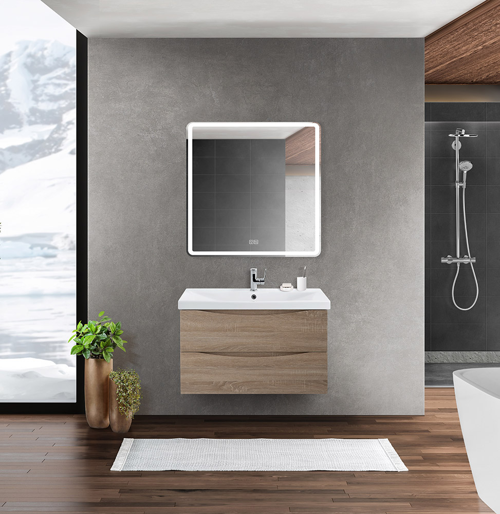 Modern,Bathroom,Interior,With,Dark,Brown,Parquet,Floor,,White,Oval