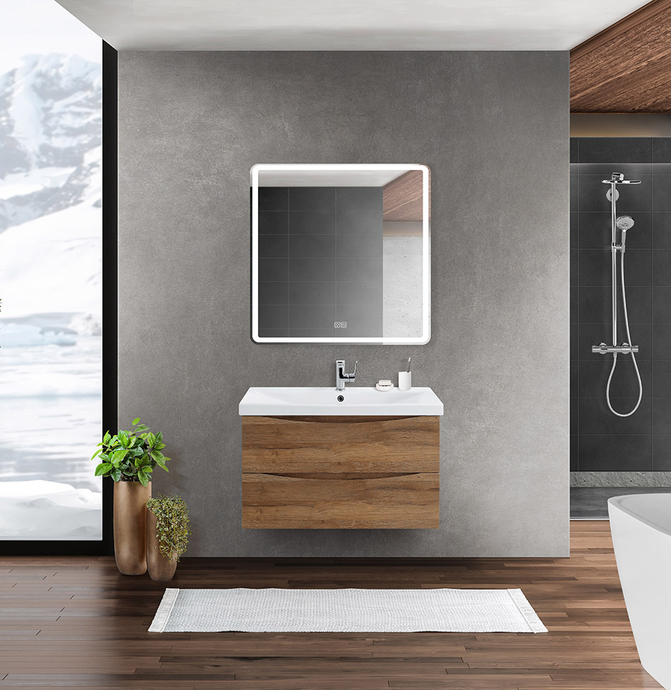 Modern,Bathroom,Interior,With,Dark,Brown,Parquet,Floor,,White,Oval