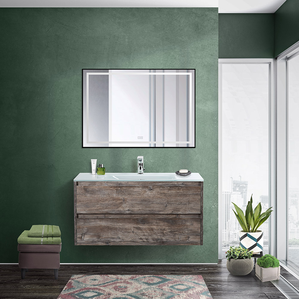 White canvas on dark wall in modern interior with windows. 3d rendering