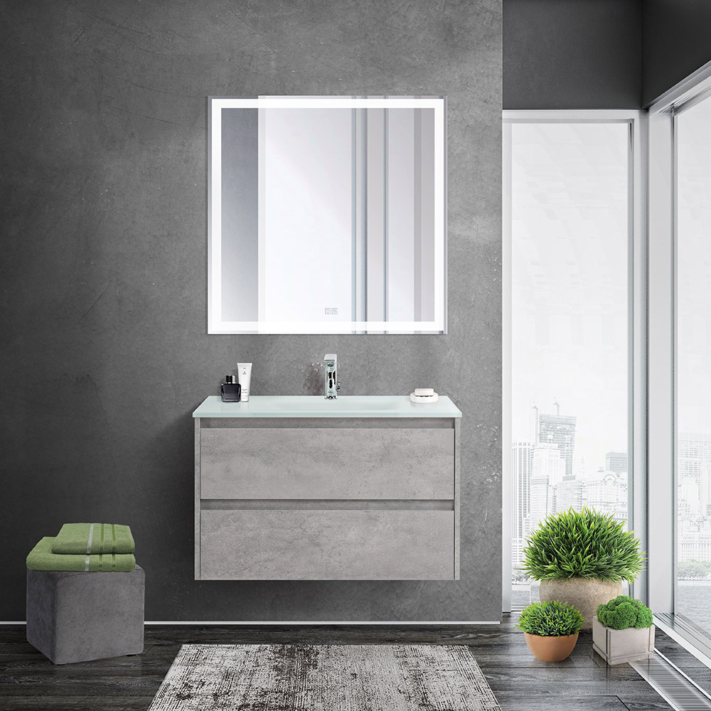 White canvas on dark wall in modern interior with windows. 3d rendering