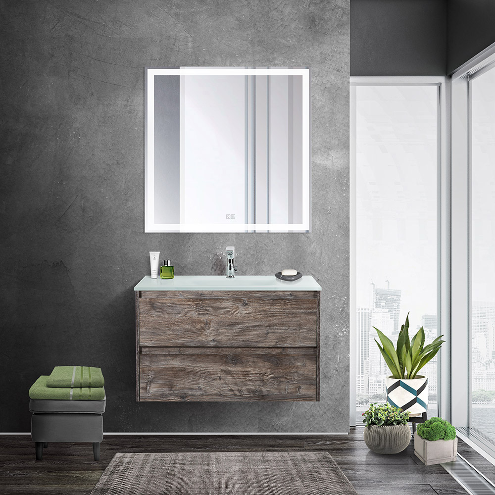 White canvas on dark wall in modern interior with windows. 3d rendering