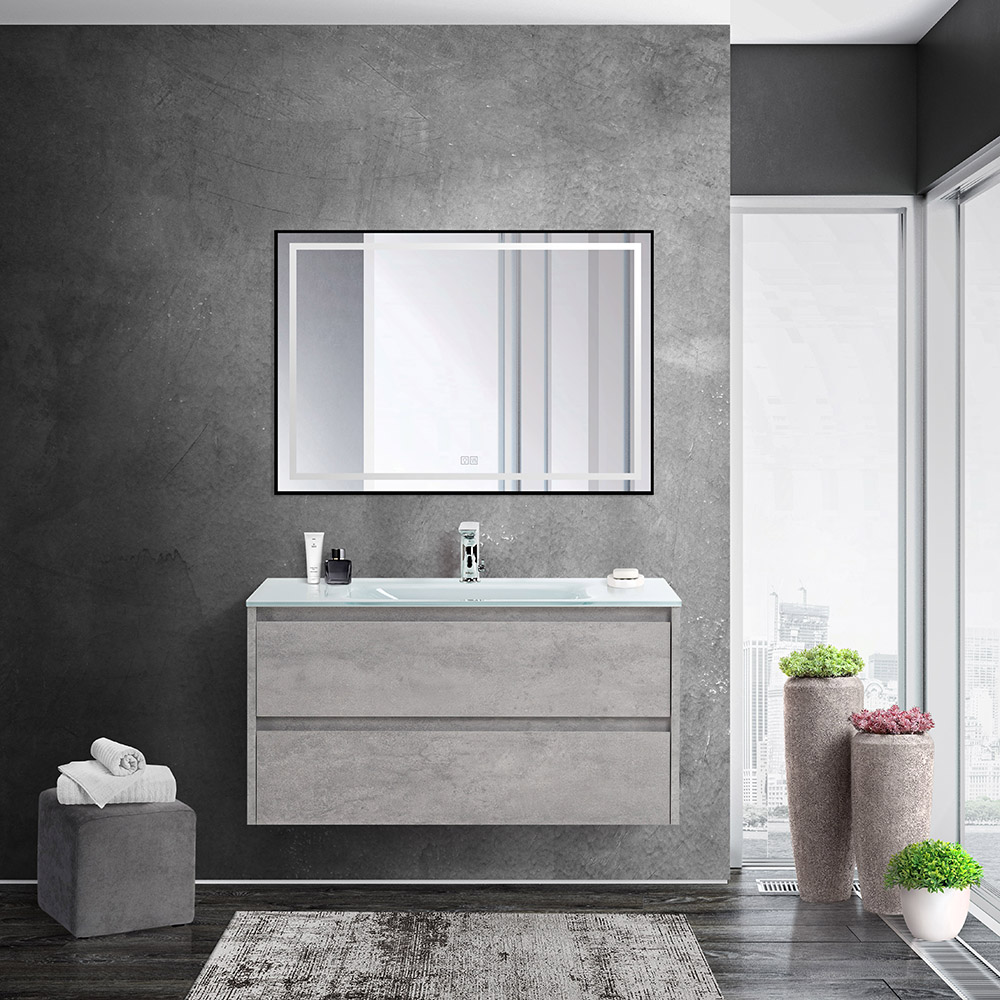 White canvas on dark wall in modern interior with windows. 3d rendering